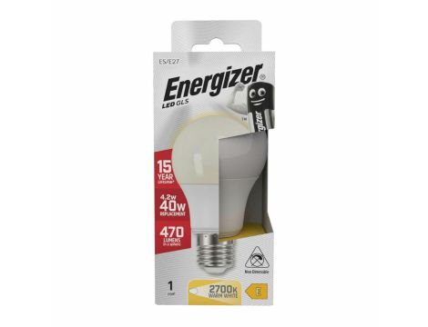 ENERGIZER ŻARÓWKA BULB  4,2W / 60W E27 806LM BARWA CIEPŁA