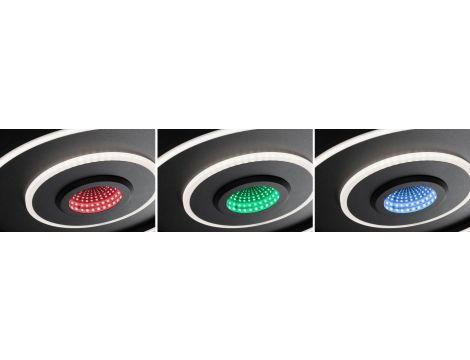 Plafoniera SPACEGLOW Four LED 3D DIM TunW RGB rainbow 22W 1200lm 3000-6500K pilot 230V czarny mat / metal / tworzywo - 5