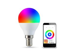 Żarówka LED E14 G45 5,5W 470lm 2700K-6500K RGB 150 GOLDLUX Smart WiFi TUYA