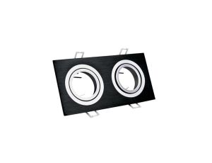 Oprawa sufitowa PODWÓJNA SOUTH OPAL GOLDLUX CZARNY GU10