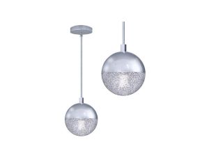 Lampa wisząca, SUFITOWA Amarillo 1xG9 srebrna połysk GLAMOUR