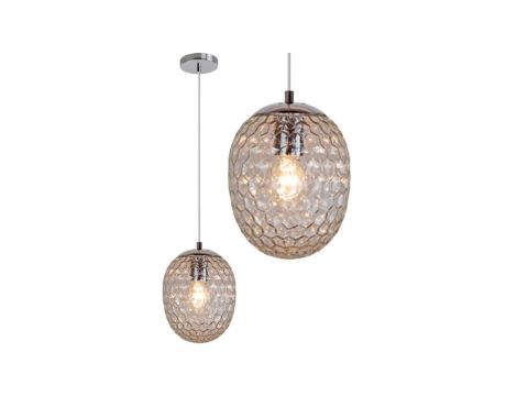 Lampa wisząca sufitowa LORA WHITE transparentna 1x E27 GOLDLUX (Polux)