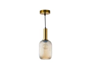Lampa Wisząca Sufitowa SUFFOLK E27 Zwis Bursztynowa GOLDLUX