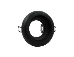 Oprawa sufitowa podtynkowa gipsowa Helios GOLDLUX okrągła czarna matowa MR16