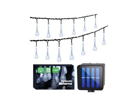 Girlanda Ogrodowa LED Solarna Wbijana ICE 30LED GOLDLUX (Polux)