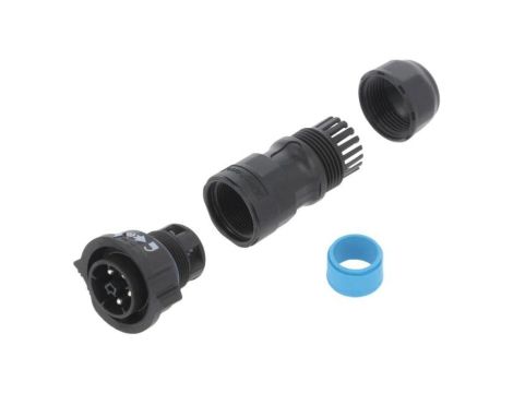 DC-05BFMB-QL8LPP Złącze okrągłe wtyk na przewód 5PIN męski ze stykami X-Lok