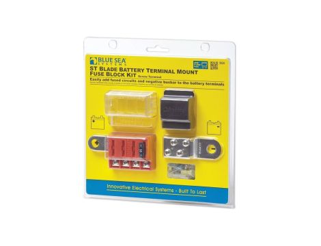 Skrzynka bezpiecznikowa Blue Sea – montowana na zacisku akumulatora zestaw