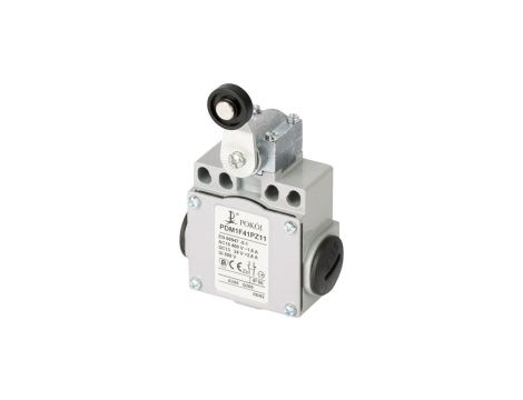 Wyłącznik krańcowy 2R wolnoprzełączający dźwignia z rolką z tworzywa Ø18 PDM1F41PW02 A37-5674