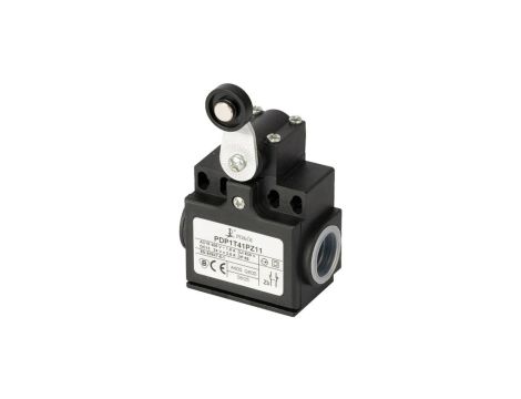 Wyłącznik krańcowy 2R migowy dźwignia z rolką z tworzywa Ø18 PDP1T41PZ02 A37-6081