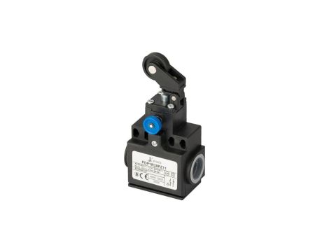 Wyłącznik krańcowy 1R 1Z migowy popychacz stalowy i dźwignia z rolką z tworzywa Ø22 z resetem PDP1R38PZ11 A37-6R50