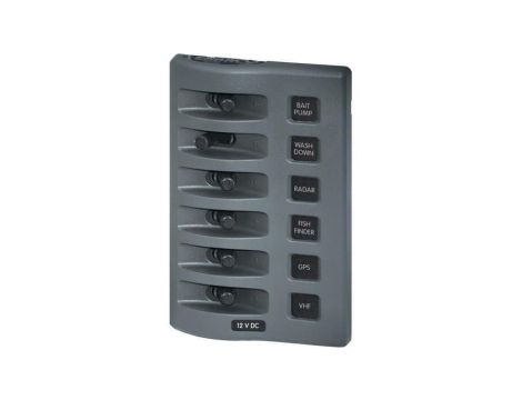 Panel Przełączników Blue Sea – 6 pozycji, 12V DC, IP 67