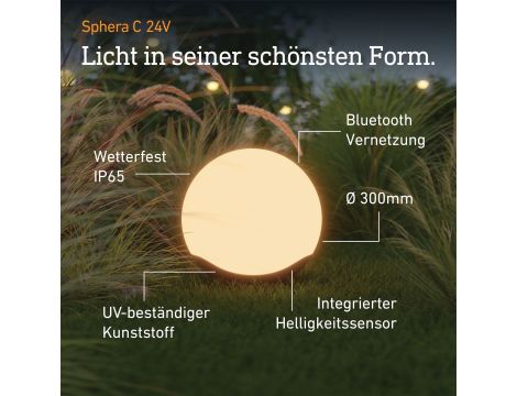 Oprawa ogrodowa stawiana SPHERA C 24 V 300 MM, IP65 kula RGBWW - 4
