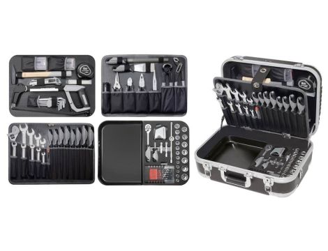 WALIZKA B160 Z ASORTYMENTEM 162 NARZĘDZI BASIC