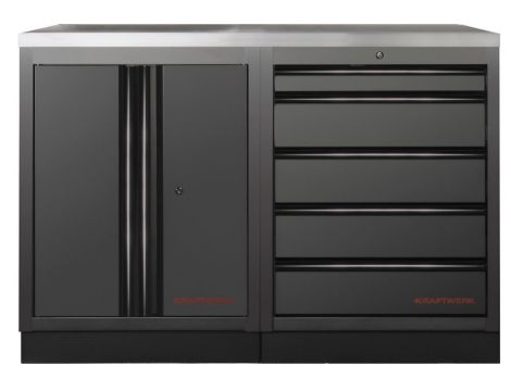 SZAFKA MOBILIO 2-ELEMENTOWA BLACK INOX 1360x458mm