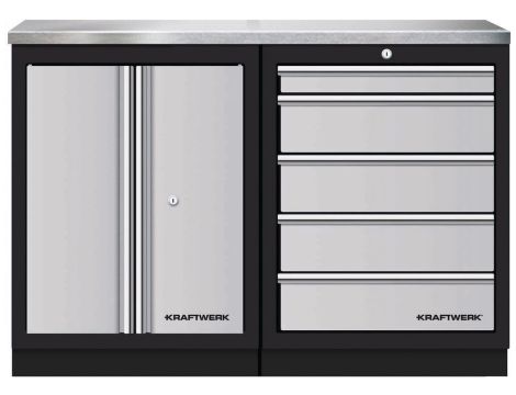 SZAFKA MOBILIO 2-ELEMENTOWA GRAY INOX 1360x458mm