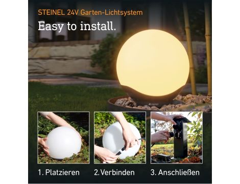 Oprawa ogrodowa stawiana SPHERA C 24 V 400 MM, IP65 kula RGBWW - 3