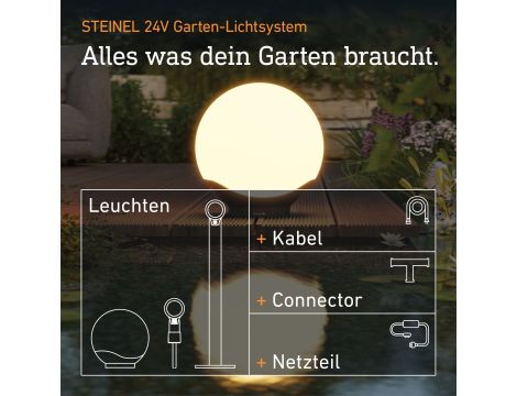 Oprawa ogrodowa stawiana SPHERA C 24 V 400 MM, IP65 kula RGBWW - 2