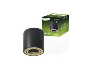 Oprawa Natynkowa HALOGENOWA Spot Tuba Ruchoma AMAT-M GU10 Okrągła CZARNO-ZŁOTA 84mm LUMILED