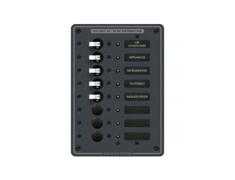 Panel AC Blue Sea 230V, 8-pozycyjny (Europejski)