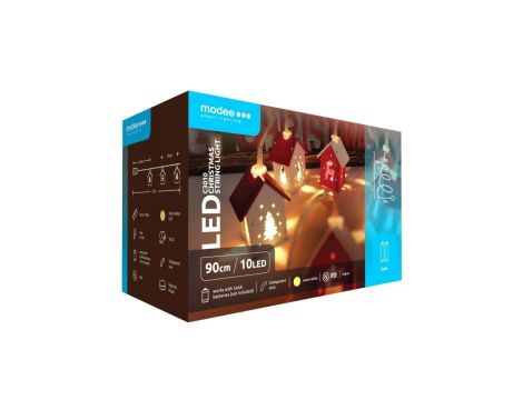 Lampki domki BAT modee 0,9m WARM 10LED ML-C3010