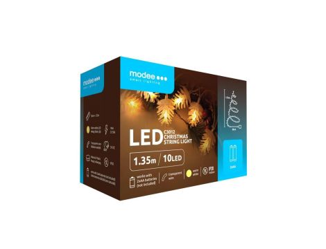 Lampki szyszki BAT modee 1,35m WARM 10LED ML-C3012