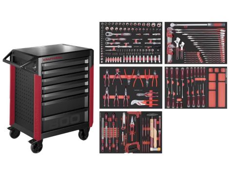 Wózek narzędziowy PT800 7sz. z wyposażeniem 238el.