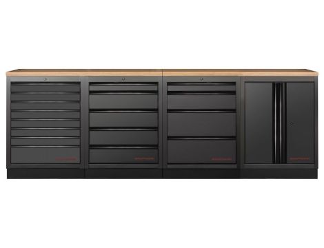 ZABUDOWA MOBILIO 4-SZAFKOWA BLACK 2720x463mm