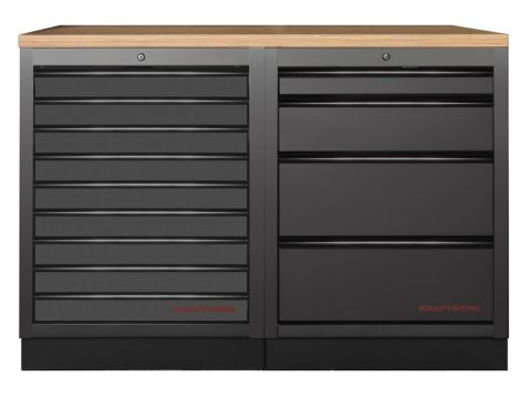 ZABUDOWA MOBILIO 2-SZAFKOWA BLACK 1360x458mm