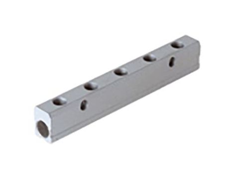 Mocowanie rozdzielacza rura – rura, 75 bar, wloty: 2, wyloty: 4, Aluminium, wlot: Złącze 1/4 cala żeńskie, wylot: 3/8 176-1103 /