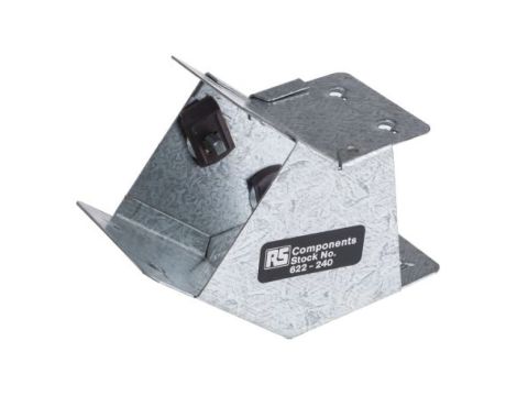 Pokrywa górna do koryt kablowych Stal ocynkowana Zatyczka górna z wygięta pod kątem 45 75 x 75mm RS PRO