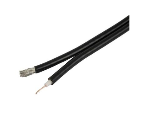 Kabel koncentryczny, 250m, RG6, Polichlorek winylu PVC, Czarny Bez zakończenia Bez zakończenia 250m, RS PRO Bez