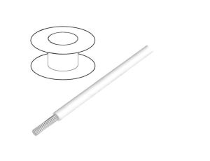 2842/19-WH001 Przewód HookUp Wire linka Cu 28AWG PTFE biały 250V 305m