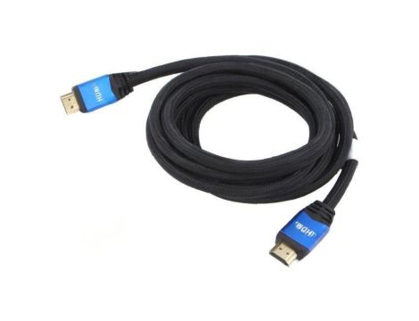 CA-HDMI20CU-0030BL Kabel HDMI wtyk z obu stron tekstylny HDMI 2.0 3m czarny