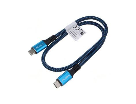 CA-CMCM45CU-0005BK Kabel USB 4.0 USB C wtyk z obu stron złocony 0,5m pudełko