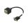 AD-0020-BK Rozgałęźnik VGA gniazdo x2,VGA wtyk Full HD 1080p 0,2m ABS