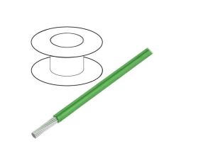 2841/7-GR001 Przewód HookUp Wire linka Cu 30AWG PTFE zielony 250V 305m