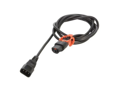 SCHAFFNER-814680 Kabel IEC C13 żeński, IEC C14 męski 2m z blokadą IEC LOCK+