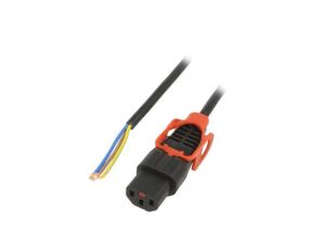 SCHAFFNER-819170 Kabel IEC C13 żeński 3m z blokadą IEC LOCK+