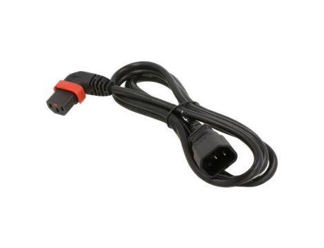 SCHAFFNER-820888 Kabel IEC C13 żeński kątowy prawy, IEC C14 męski 2m