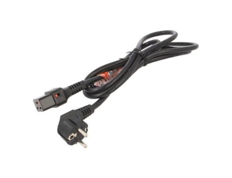 SCHAFFNER-813616 Kabel CEE 7/7 (E/F) wtyk kątowy, IEC C19 żeński 2m 16A