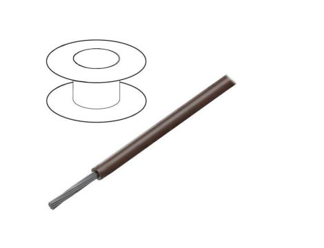 3250-BR005 Przewód HookUp Wire linka Cu 24AWG PVC brązowy 300V 30,5m