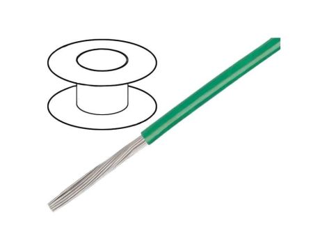 6717-GR005 Przewód EcoGen, EcoWire, HookUp Wire linka Cu 14AWG MPPE zielony 600V 30,5m