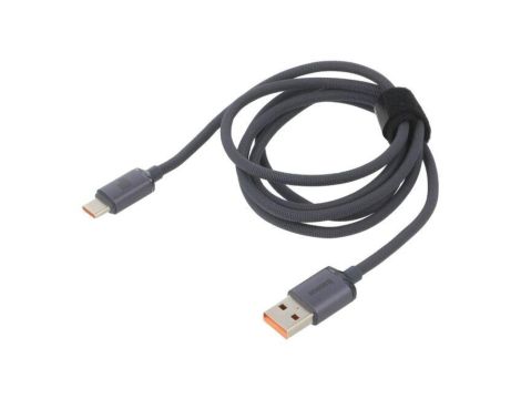 Kabel USB 2.0 USB A wtyk - USB C wtyk 1,2m czarny tekstylny CAJY000401