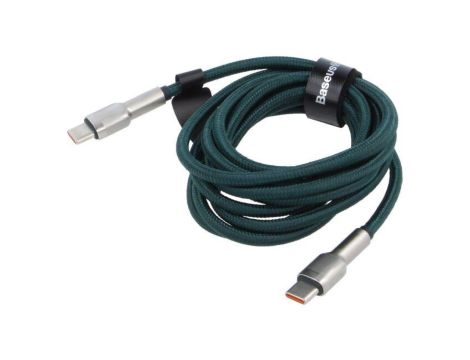 Kabel USB C wtyk z obu stron 2m zielony 100W CATJK-D06