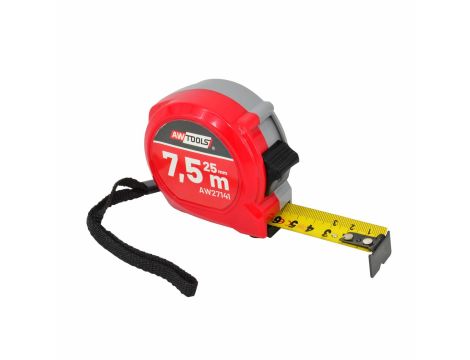 AWTOOLS MIARA ZWIJANA COMPACT  7,5m x 25mm ABS 2-STOP