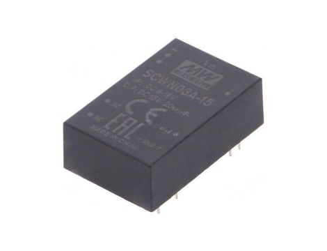 Przetwornica DC/DC 3W 9-18VDC 15VDC Iwyj 200mA SCWN03A-15