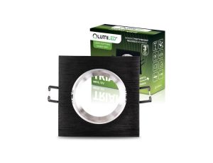 Oprawa Halogenowa Podtynkowa Lampa Sufitowa Kwadrat Ruchoma GU10 MR16 Czarna TRIAM LUMILED