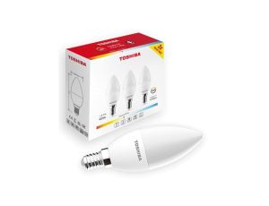 Żarówka LED E14 C37 4.7W = 40W 470lm Neutralna 4000K 220 Mleczna TOSHIBA