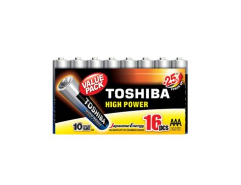 Baterie Alkaliczne TOSHIBA HIGH POWER LR03 AAA 1,5V PACK 16szt
