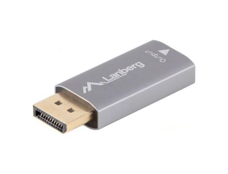 AD-DP-HD-01 Adapter DisplayPort wtyk,HDMI gniazdo aluminium srebrny